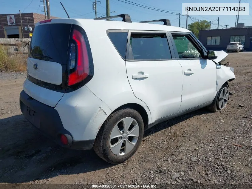 2015 Kia Soul VIN: KNDJN2A20F7114288 Lot: 40356901