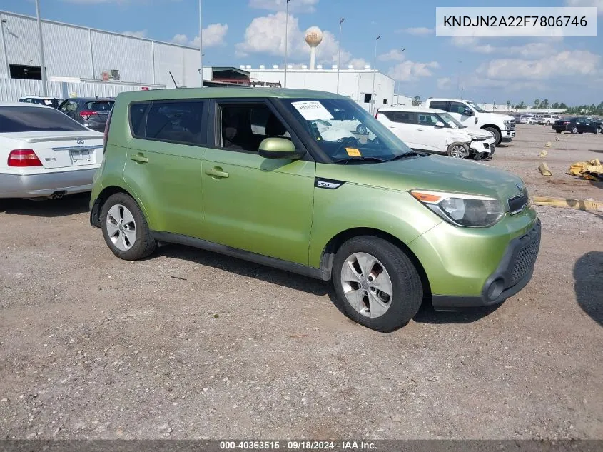 2015 Kia Soul VIN: KNDJN2A22F7806746 Lot: 40363515