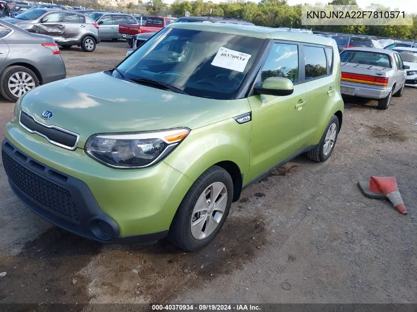 2015 Kia Soul VIN: KNDJN2A22F7810571 Lot: 40370934