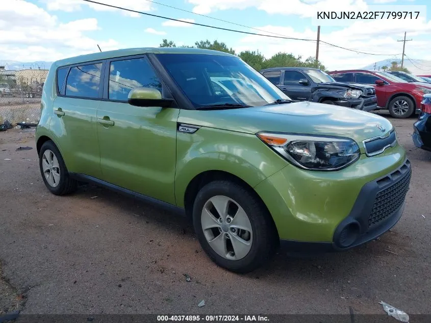 2015 Kia Soul VIN: KNDJN2A22F7799717 Lot: 40374895