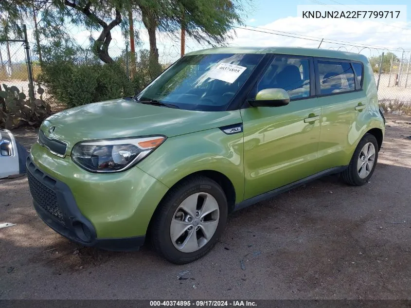 2015 Kia Soul VIN: KNDJN2A22F7799717 Lot: 40374895