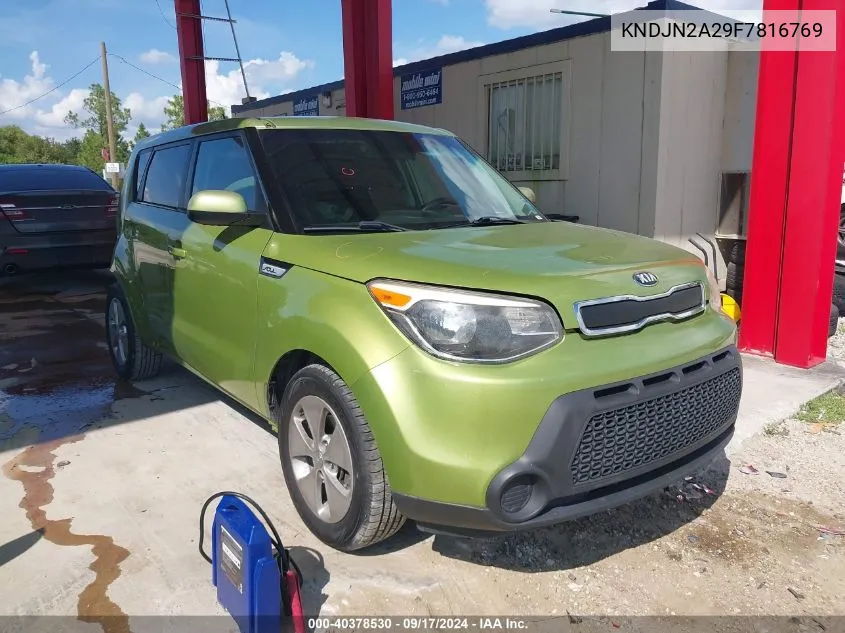 2015 Kia Soul VIN: KNDJN2A29F7816769 Lot: 40378530