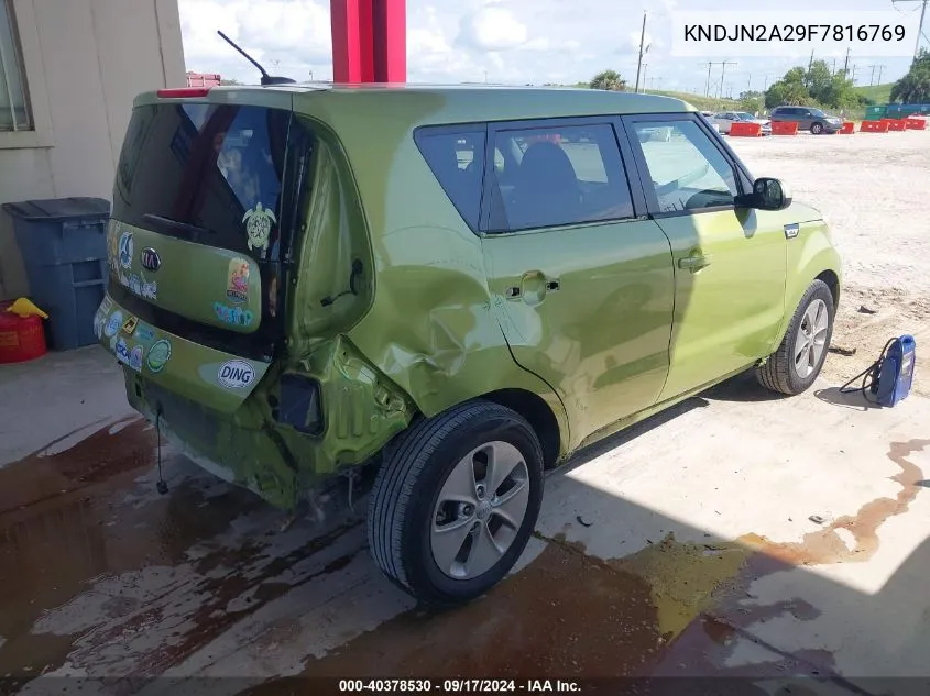 2015 Kia Soul VIN: KNDJN2A29F7816769 Lot: 40378530