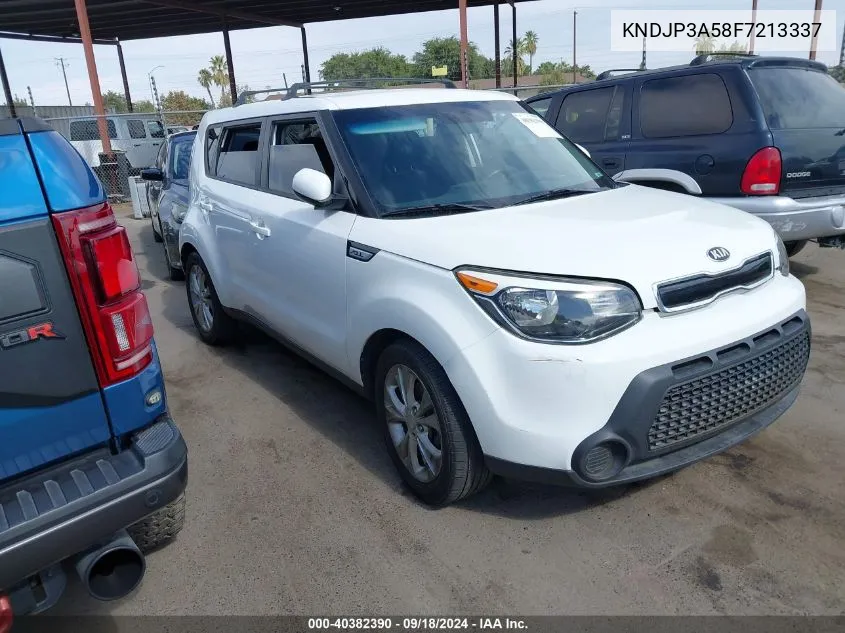 2015 Kia Soul + VIN: KNDJP3A58F7213337 Lot: 40382390