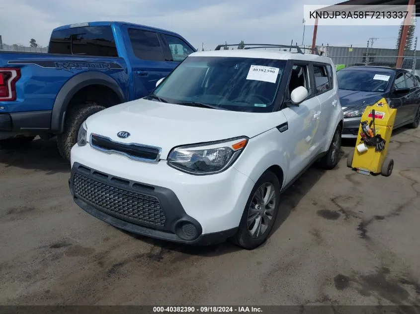 2015 Kia Soul + VIN: KNDJP3A58F7213337 Lot: 40382390