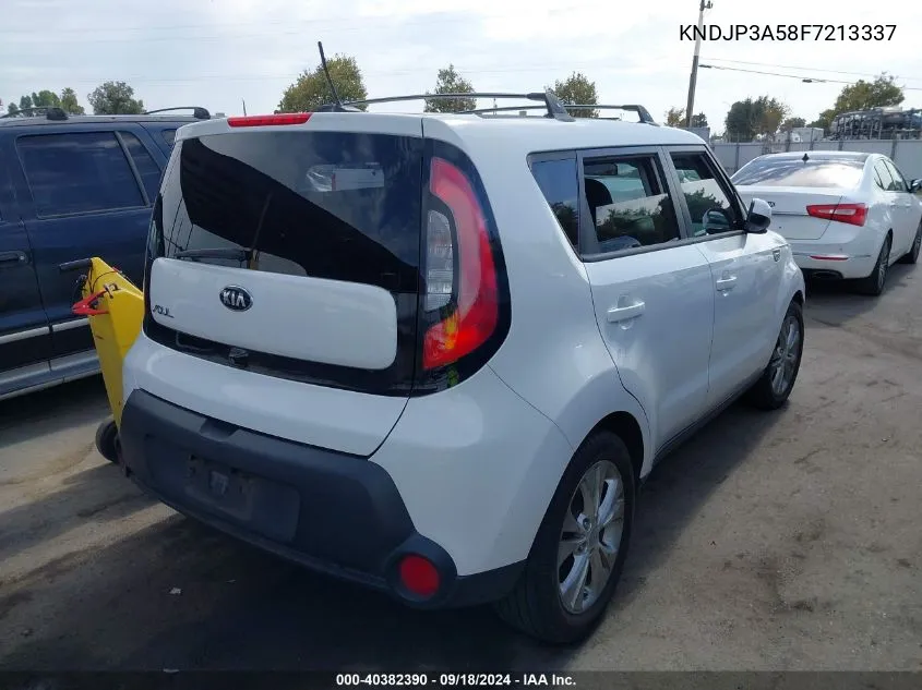 2015 Kia Soul + VIN: KNDJP3A58F7213337 Lot: 40382390