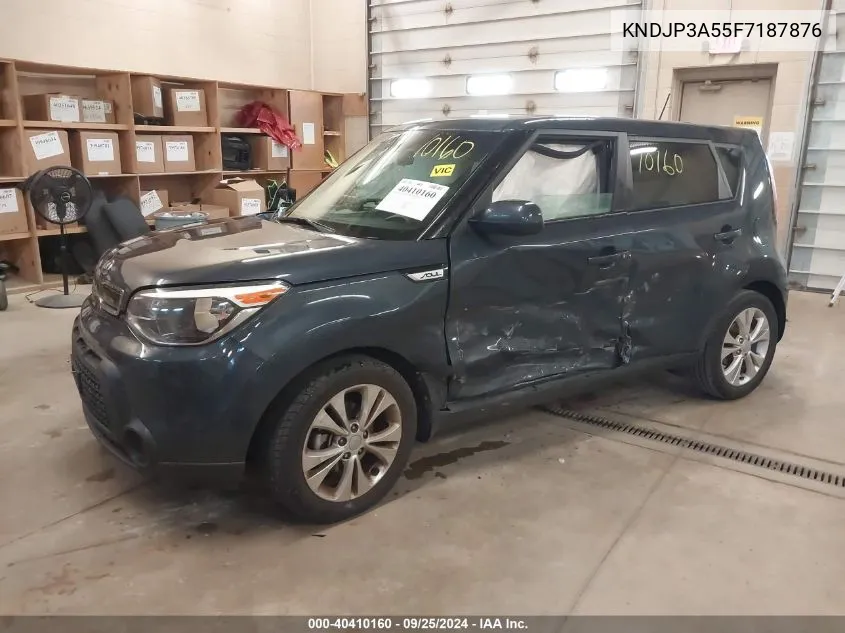 2015 Kia Soul + VIN: KNDJP3A55F7187876 Lot: 40410160