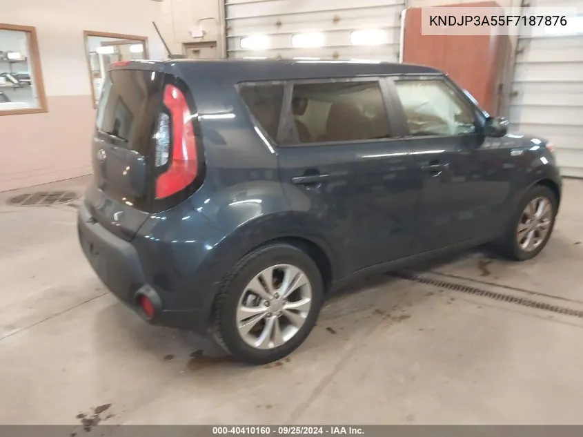 2015 Kia Soul + VIN: KNDJP3A55F7187876 Lot: 40410160