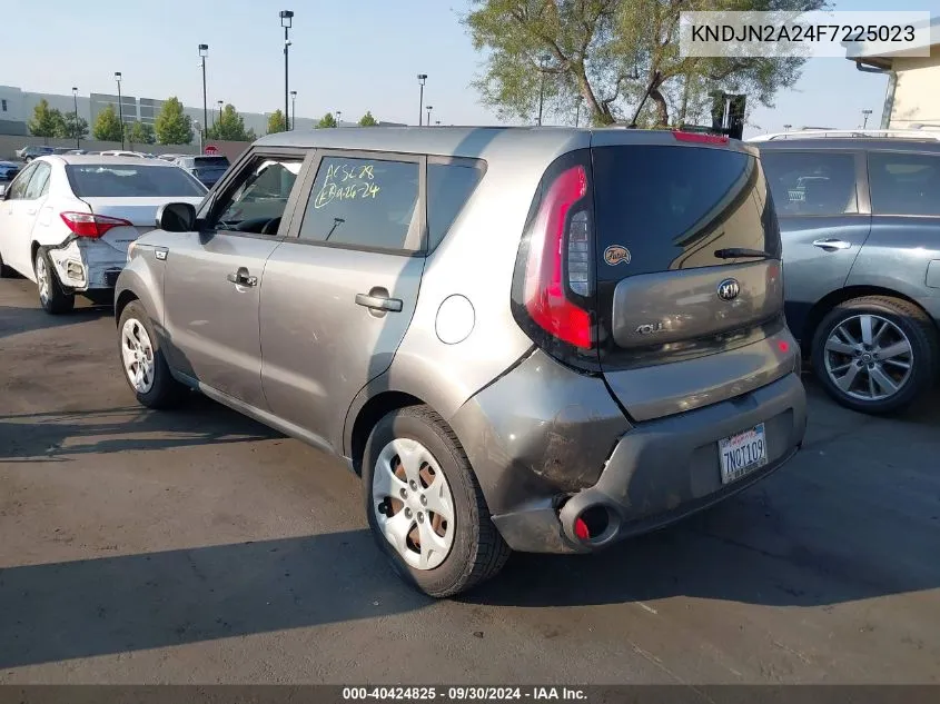 2015 Kia Soul VIN: KNDJN2A24F7225023 Lot: 40424825