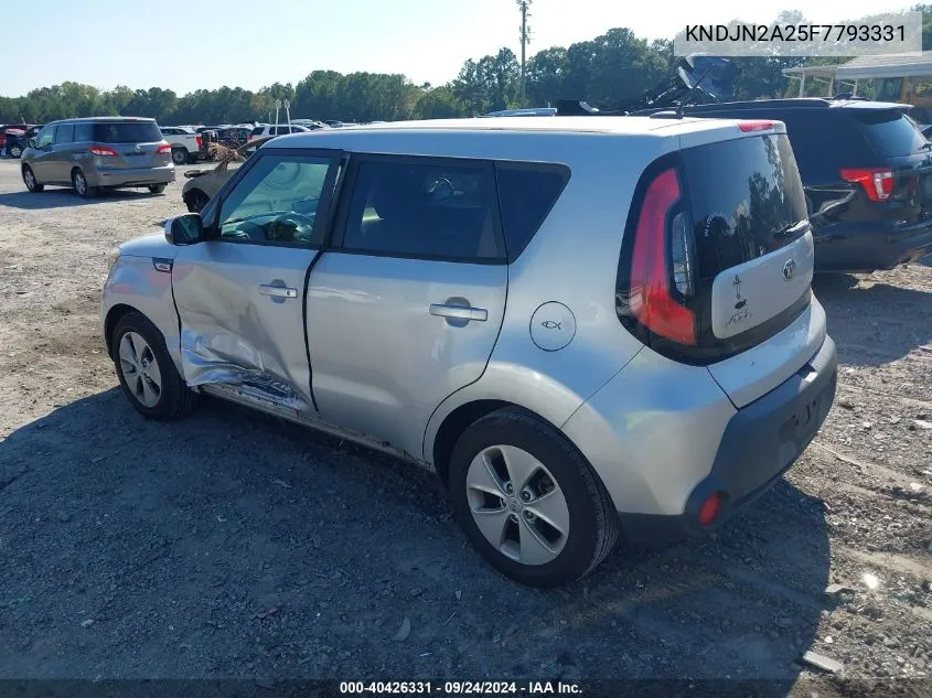 2015 Kia Soul VIN: KNDJN2A25F7793331 Lot: 40426331