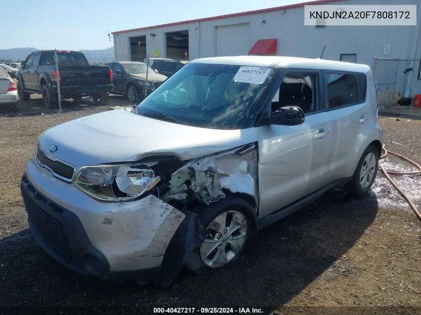 2015 Kia Soul VIN: KNDJN2A20F7808172 Lot: 40427217