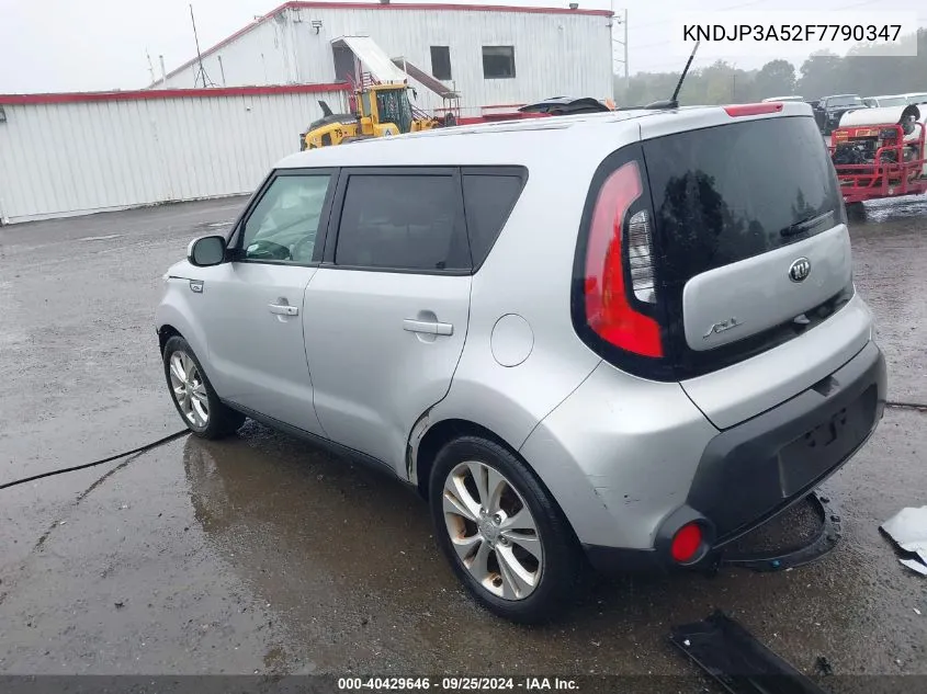 2015 Kia Soul + VIN: KNDJP3A52F7790347 Lot: 40429646