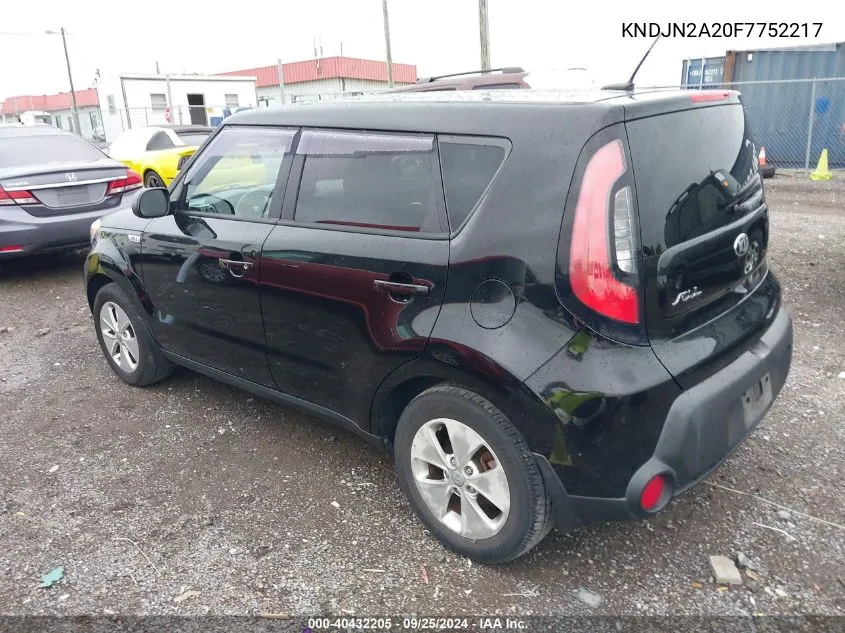 2015 Kia Soul VIN: KNDJN2A20F7752217 Lot: 40432205