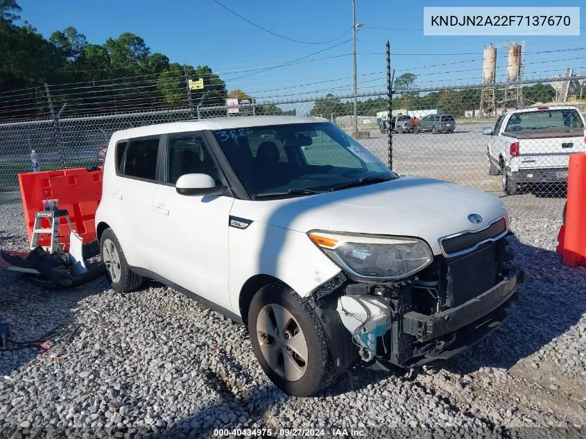 2015 Kia Soul VIN: KNDJN2A22F7137670 Lot: 40434975