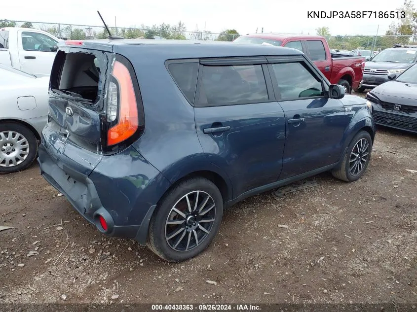 2015 Kia Soul + VIN: KNDJP3A58F7186513 Lot: 40438363