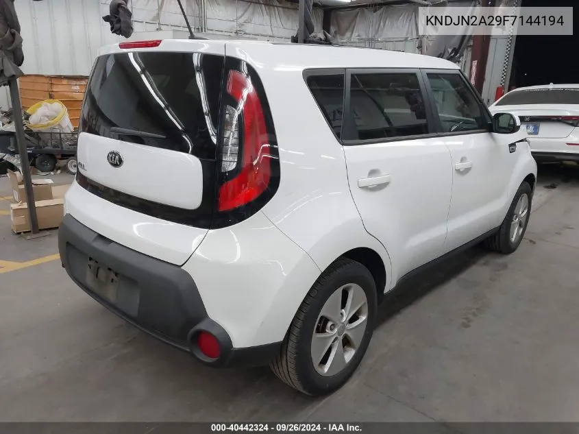 2015 Kia Soul VIN: KNDJN2A29F7144194 Lot: 40442324