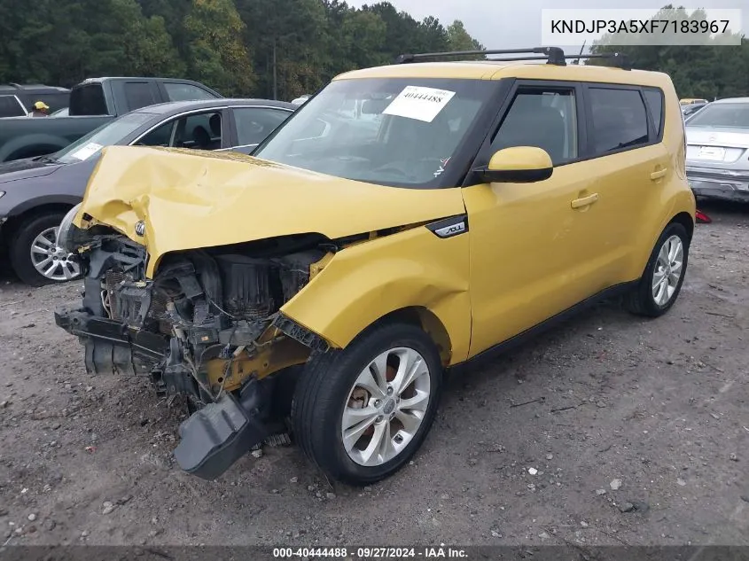 2015 Kia Soul + VIN: KNDJP3A5XF7183967 Lot: 40444488