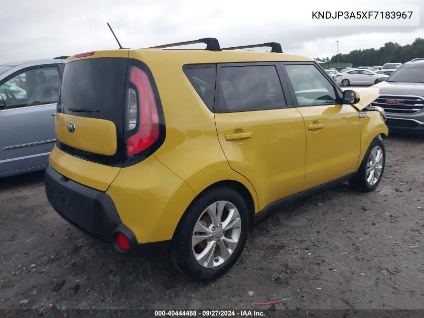 2015 Kia Soul + VIN: KNDJP3A5XF7183967 Lot: 40444488