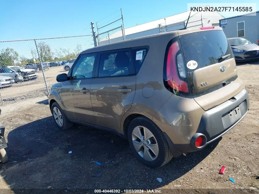 2015 Kia Soul VIN: KNDJN2A27F7145585 Lot: 40852346