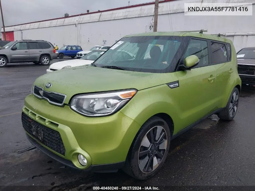 2015 Kia Soul ! VIN: KNDJX3A55F7781416 Lot: 40450240