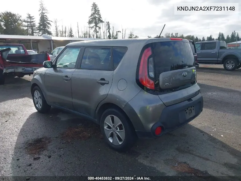 2015 Kia Soul VIN: KNDJN2A2XF7231148 Lot: 40453832