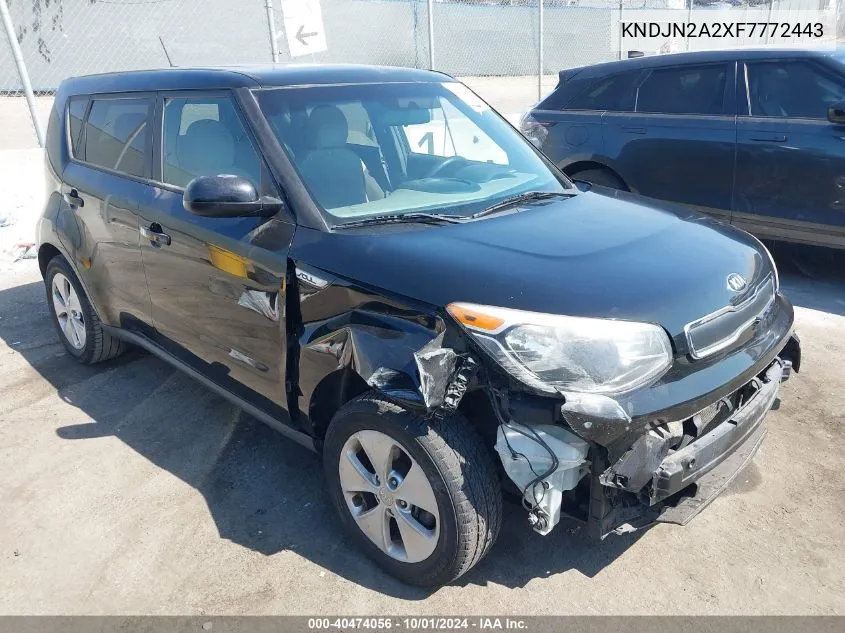 2015 Kia Soul VIN: KNDJN2A2XF7772443 Lot: 40474056