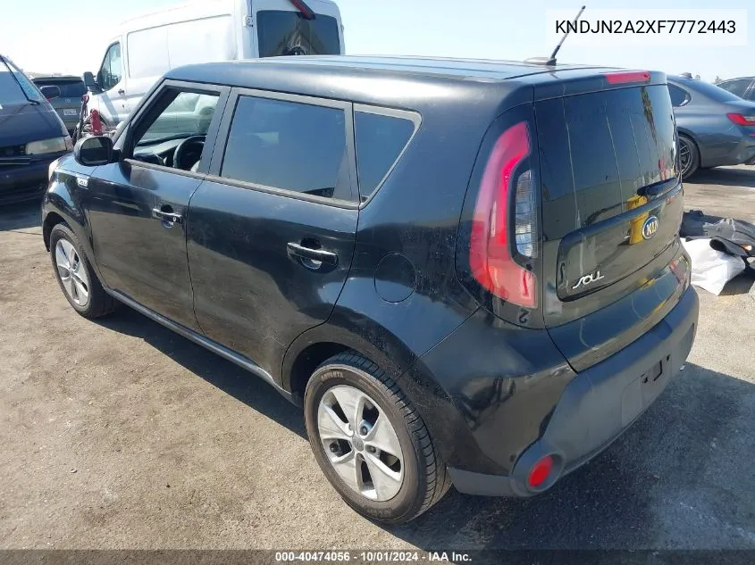 2015 Kia Soul VIN: KNDJN2A2XF7772443 Lot: 40474056