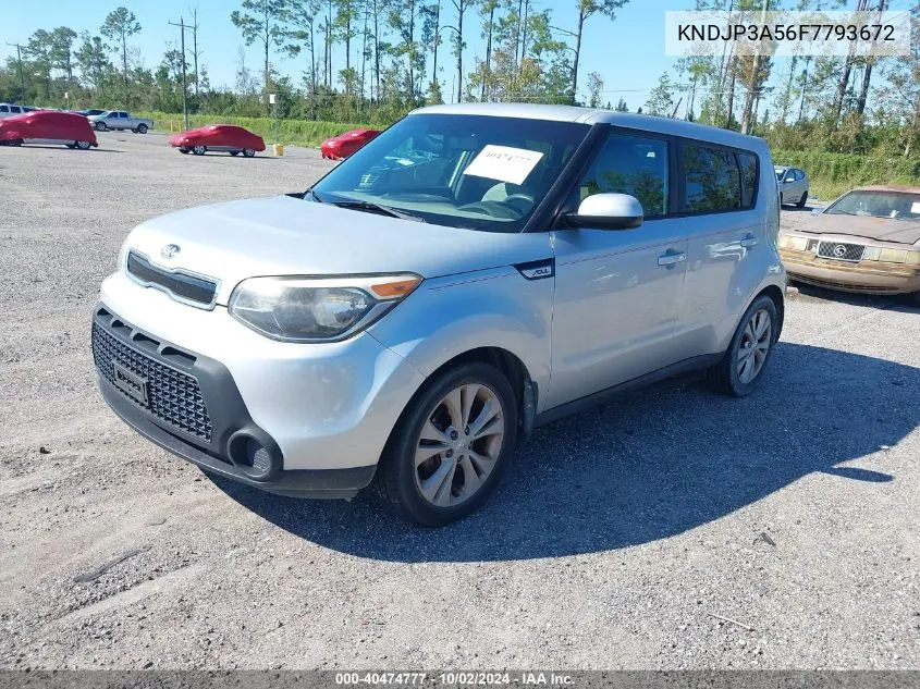 2015 Kia Soul + VIN: KNDJP3A56F7793672 Lot: 40474777