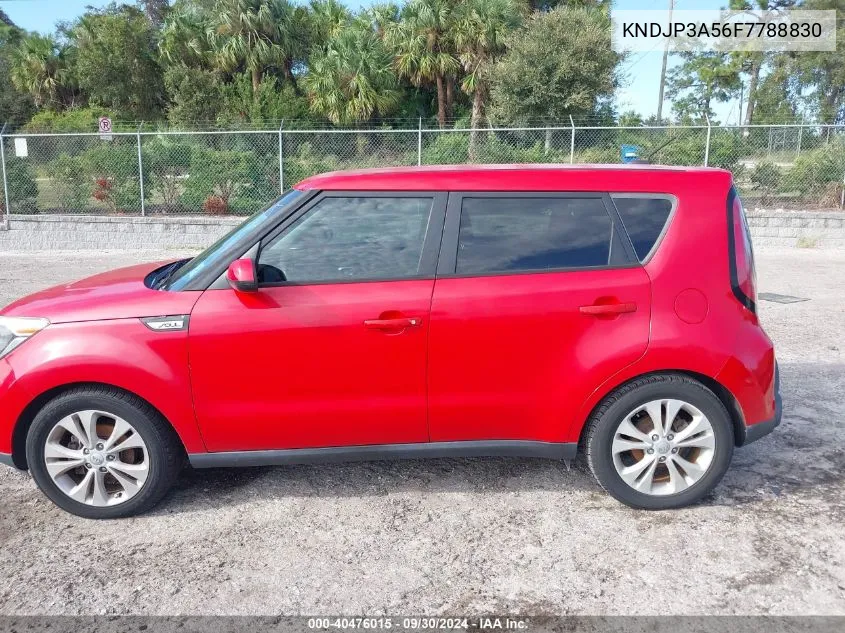 2015 Kia Soul + VIN: KNDJP3A56F7788830 Lot: 40476015