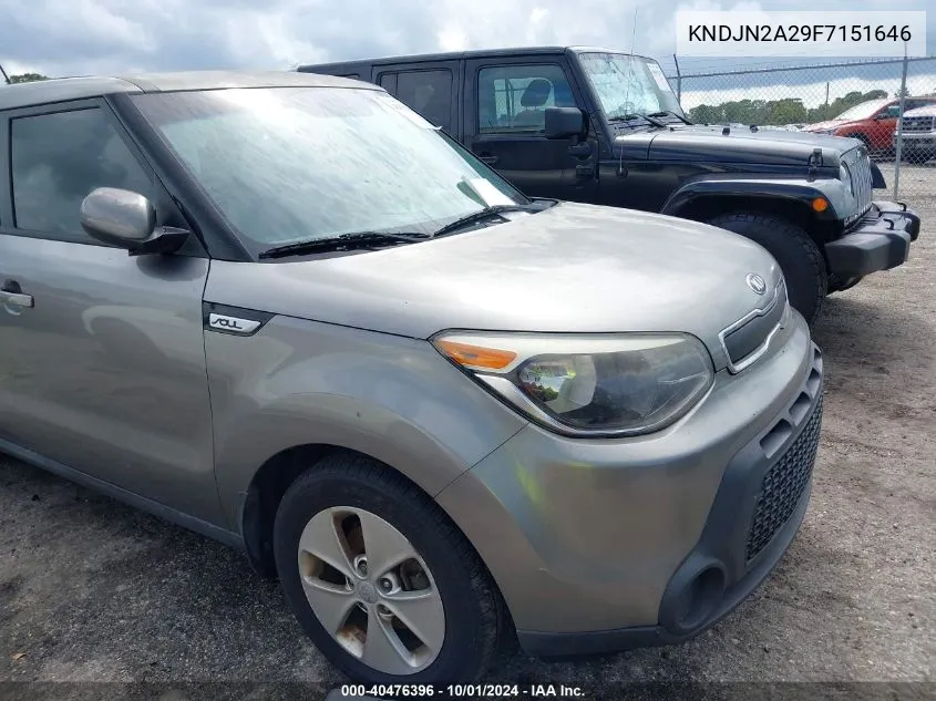 2015 Kia Soul VIN: KNDJN2A29F7151646 Lot: 40476396