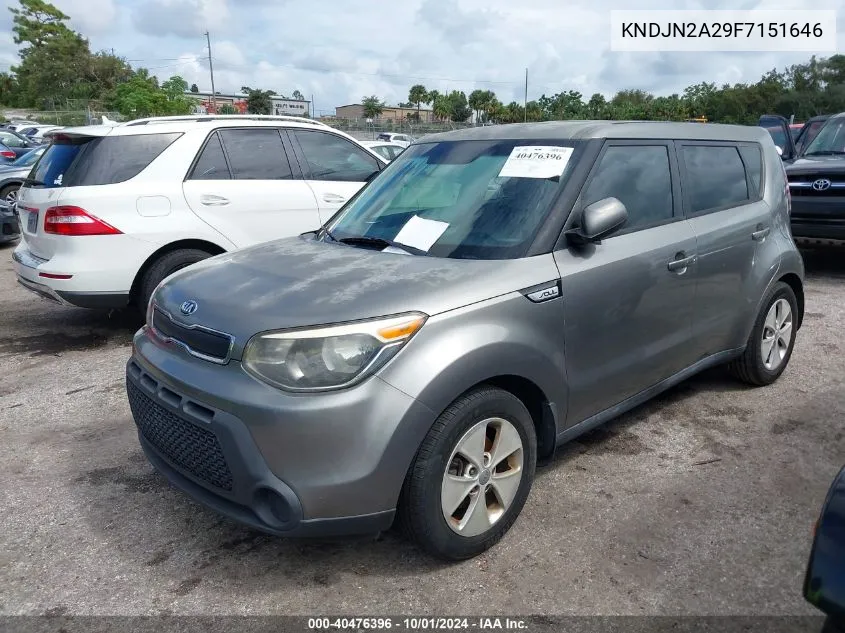 2015 Kia Soul VIN: KNDJN2A29F7151646 Lot: 40476396