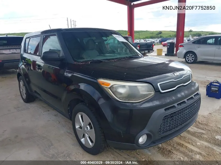 2015 Kia Soul VIN: KNDJN2A20F7752850 Lot: 40483029