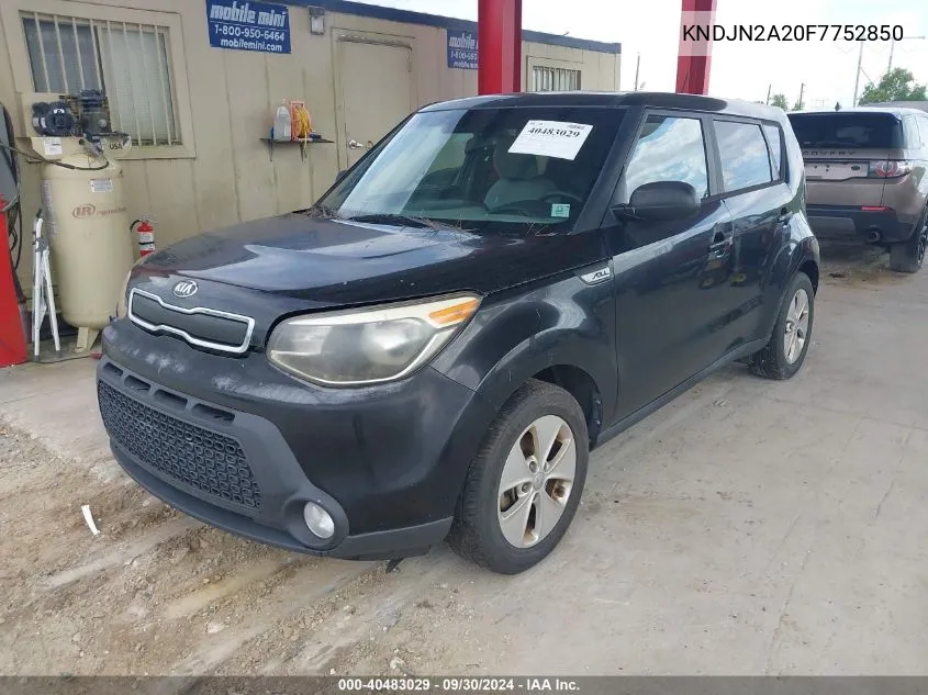 2015 Kia Soul VIN: KNDJN2A20F7752850 Lot: 40483029