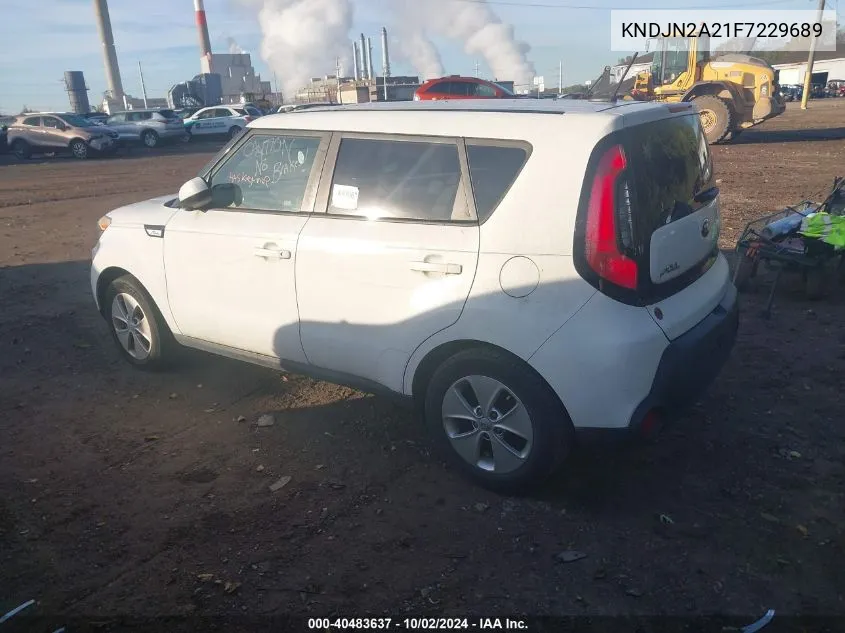 2015 Kia Soul VIN: KNDJN2A21F7229689 Lot: 40483637