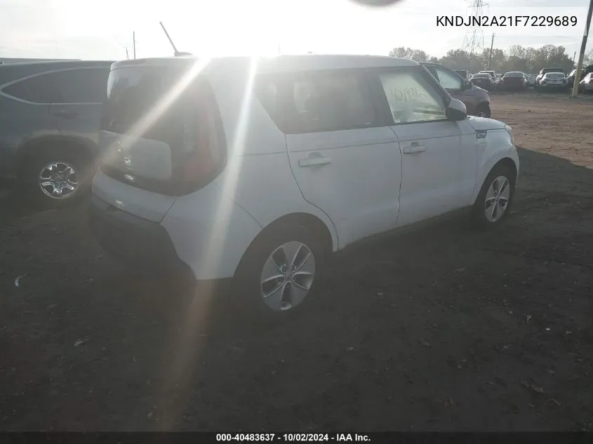 2015 Kia Soul VIN: KNDJN2A21F7229689 Lot: 40483637