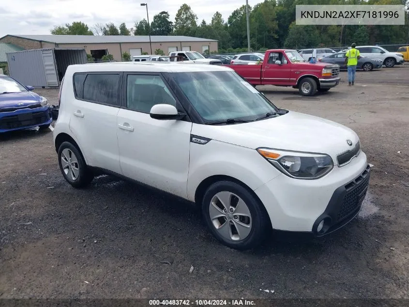 2015 Kia Soul VIN: KNDJN2A2XF7181996 Lot: 40483742