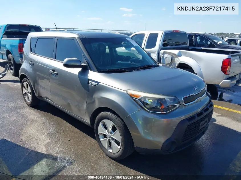 2015 Kia Soul VIN: KNDJN2A23F7217415 Lot: 40494136