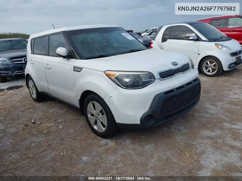 2015 Kia Soul VIN: KNDJN2A26F7797582 Lot: 40502221