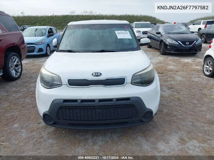 2015 Kia Soul VIN: KNDJN2A26F7797582 Lot: 40502221