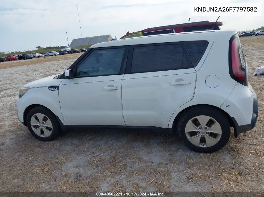 2015 Kia Soul VIN: KNDJN2A26F7797582 Lot: 40502221