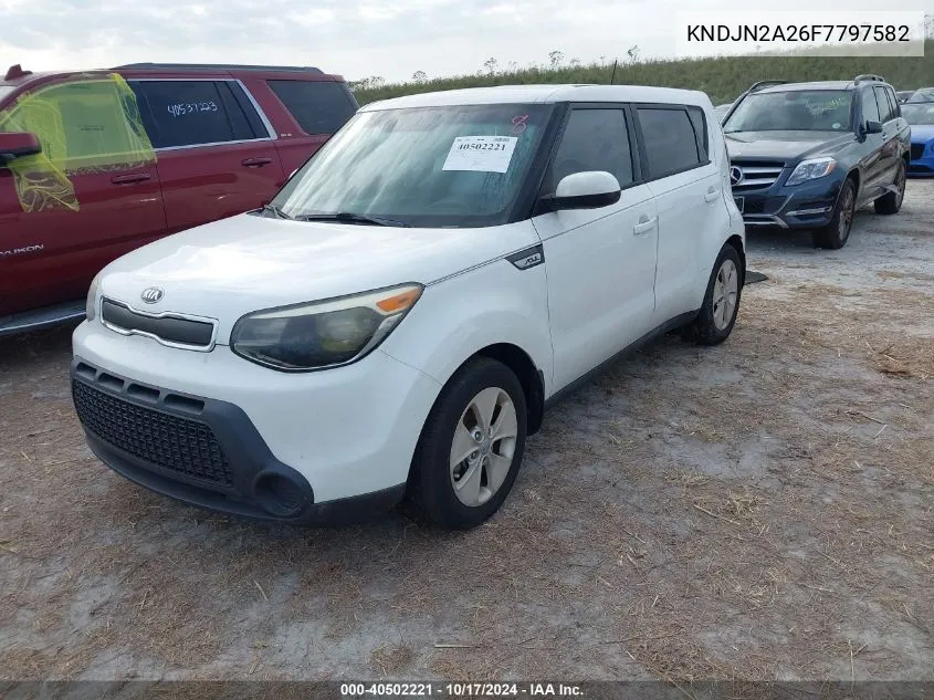 2015 Kia Soul VIN: KNDJN2A26F7797582 Lot: 40502221