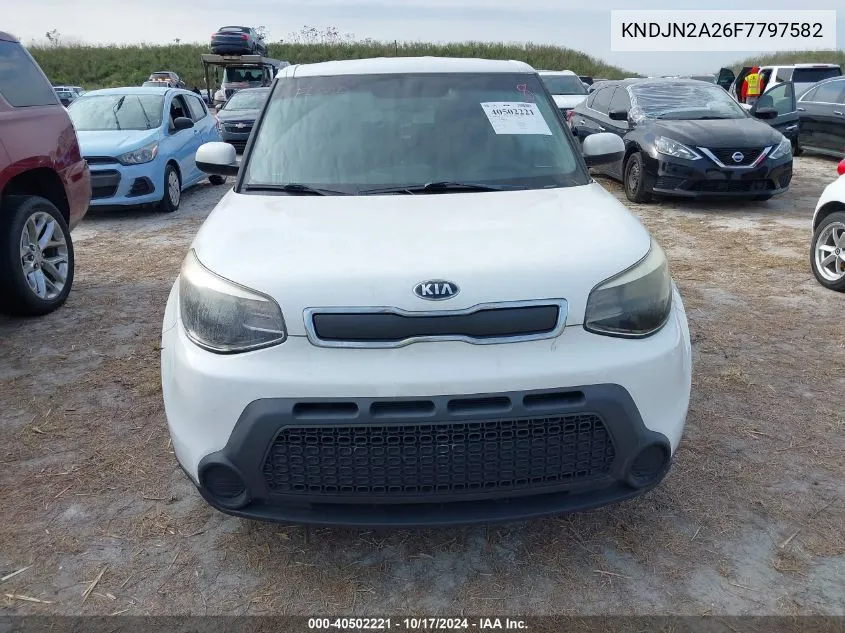 2015 Kia Soul VIN: KNDJN2A26F7797582 Lot: 40502221