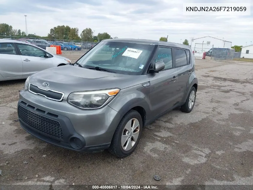 2015 Kia Soul VIN: KNDJN2A26F7219059 Lot: 40506817