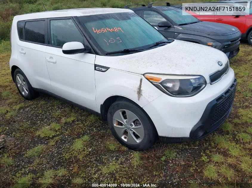 2015 Kia Soul VIN: KNDJN2A24F7151859 Lot: 40514089