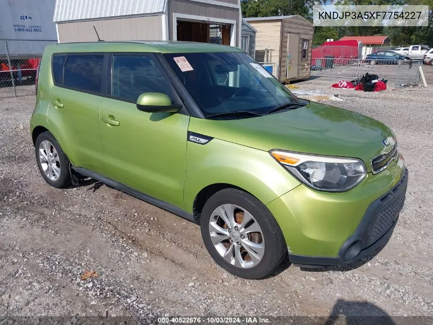 2015 Kia Soul + VIN: KNDJP3A5XF7754227 Lot: 40522676