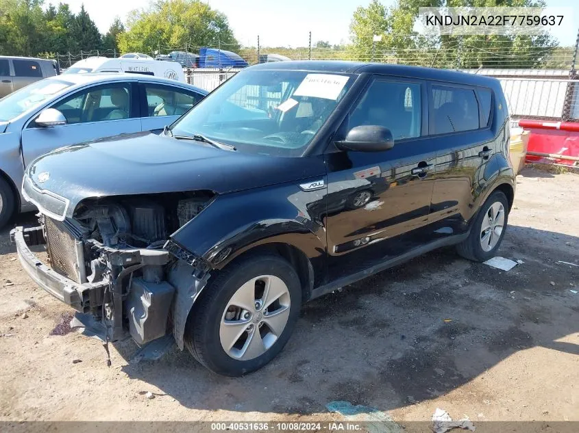 2015 Kia Soul VIN: KNDJN2A22F7759637 Lot: 40531636