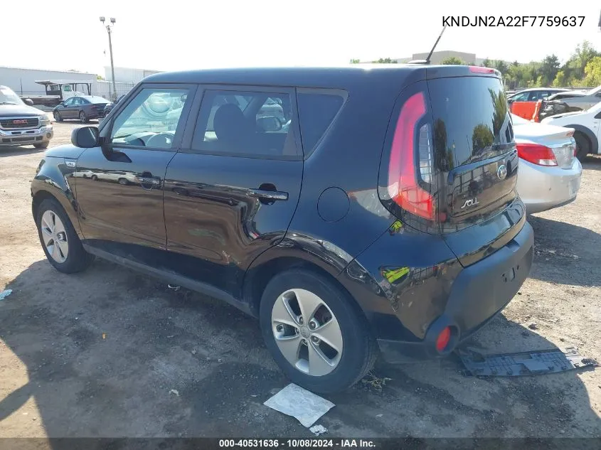 2015 Kia Soul VIN: KNDJN2A22F7759637 Lot: 40531636