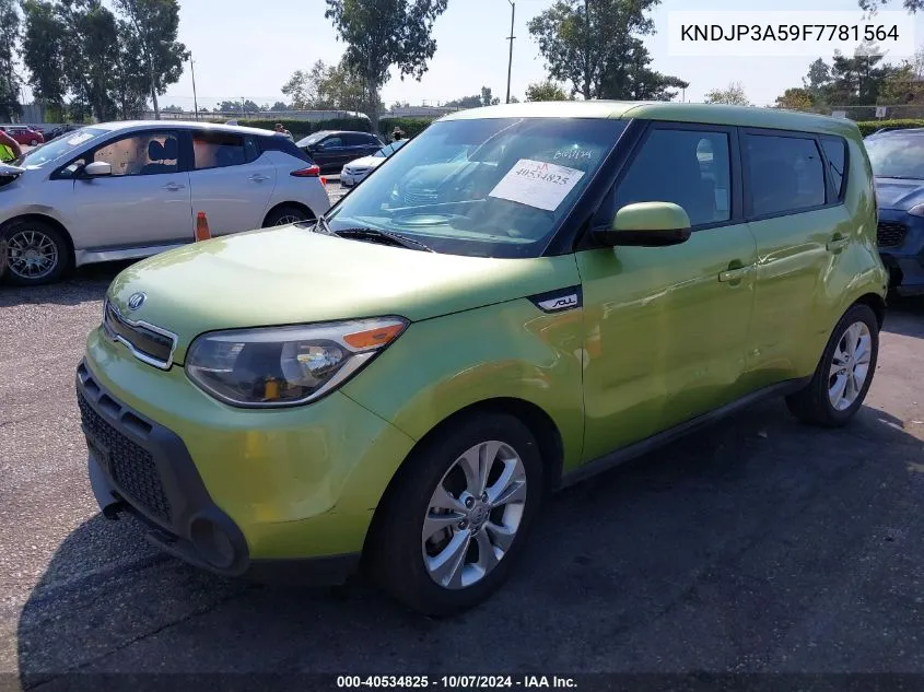 2015 Kia Soul + VIN: KNDJP3A59F7781564 Lot: 40534825