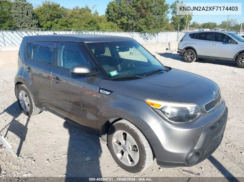 2015 Kia Soul VIN: KNDJN2A2XF7174403 Lot: 40554731