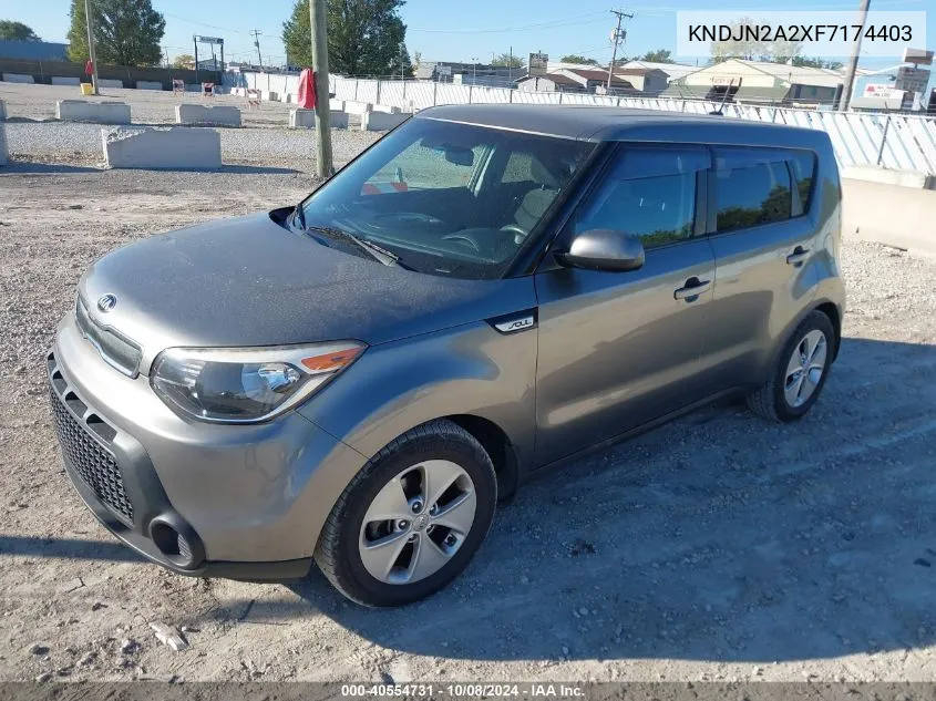 2015 Kia Soul VIN: KNDJN2A2XF7174403 Lot: 40554731